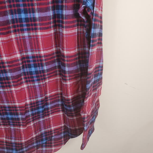 Eddie Bauer Plaid Button-down Flannel Shirt Men's Size M - Picture 9 of 11